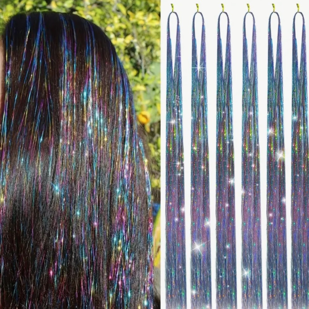 Hair Tinsel, CHOOSE TWO COLORS, Glitter Fairy Hair, NIP🤩, Temporary Hair Color - Picture 1 of 9